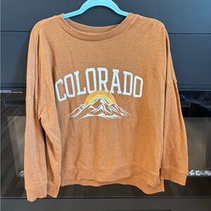 Colsie Brown Colorado Crewneck/Long sleeve